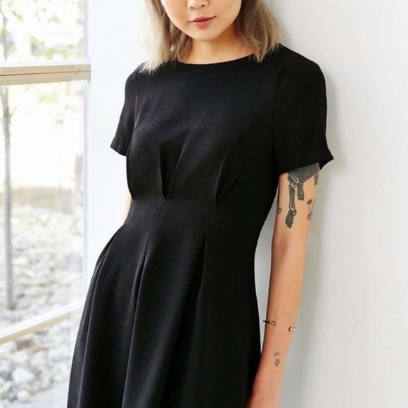 Urban Outfitters Lucca Fitted A Line Little Black Mini Dress XS - Picture 2 of 8